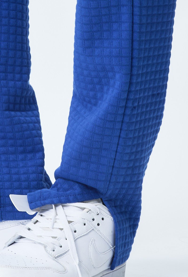 Trendy gewatteerde geruite sweatshirt joggingset