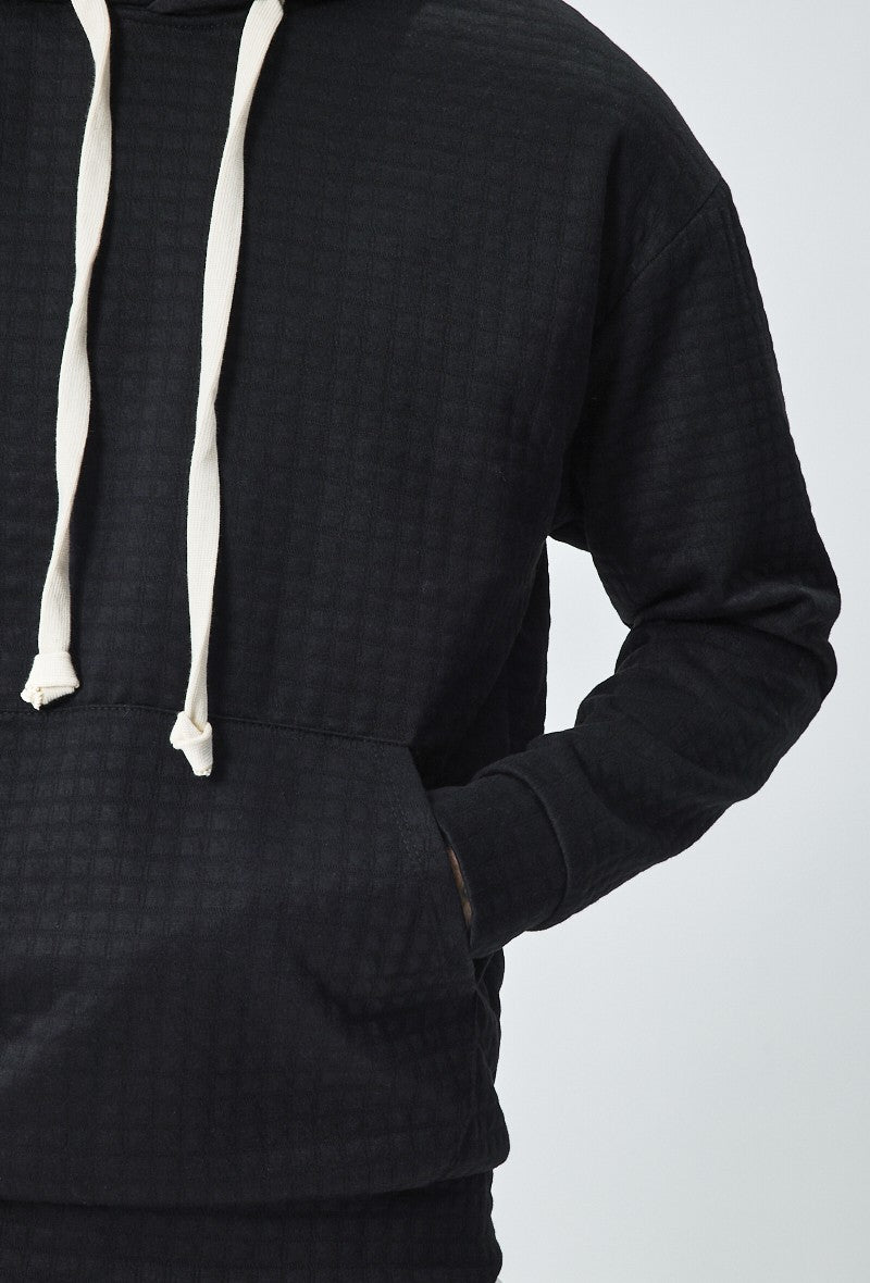 Trendy gewatteerde geruite sweatshirt joggingset