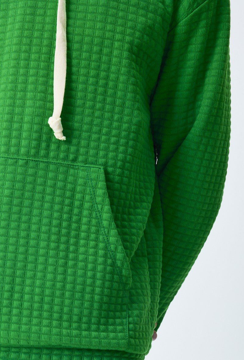 Trendy gewatteerde geruite sweatshirt joggingset