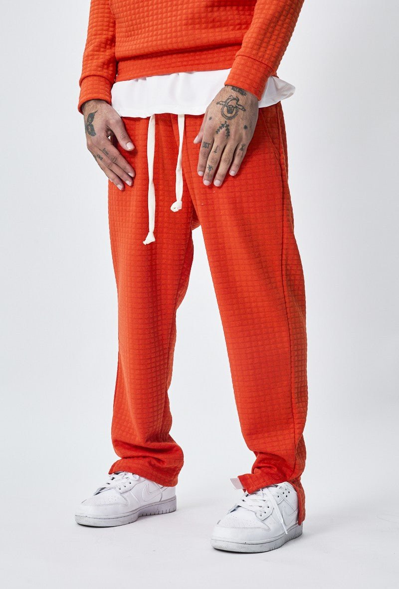 Trendy gewatteerde geruite sweatshirt joggingset