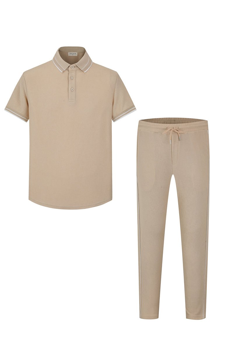 Ensemble uni polo manches courtes pantalon - Frilivin