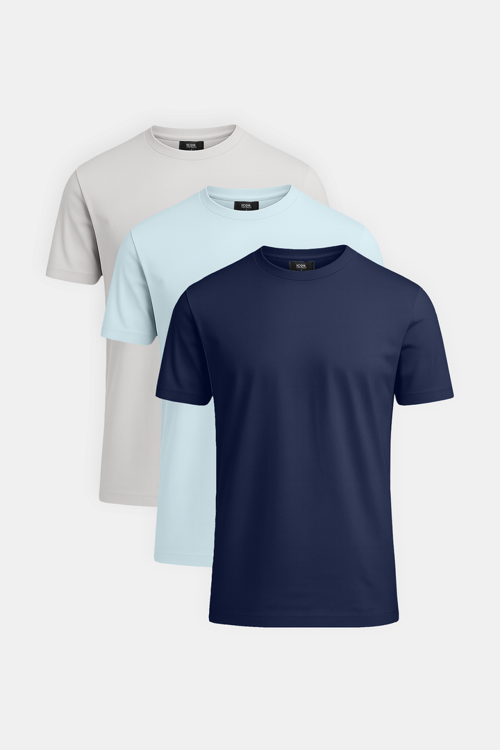 LUXE T-SHIRT 3-PACK - BLAUWE EDITIE
